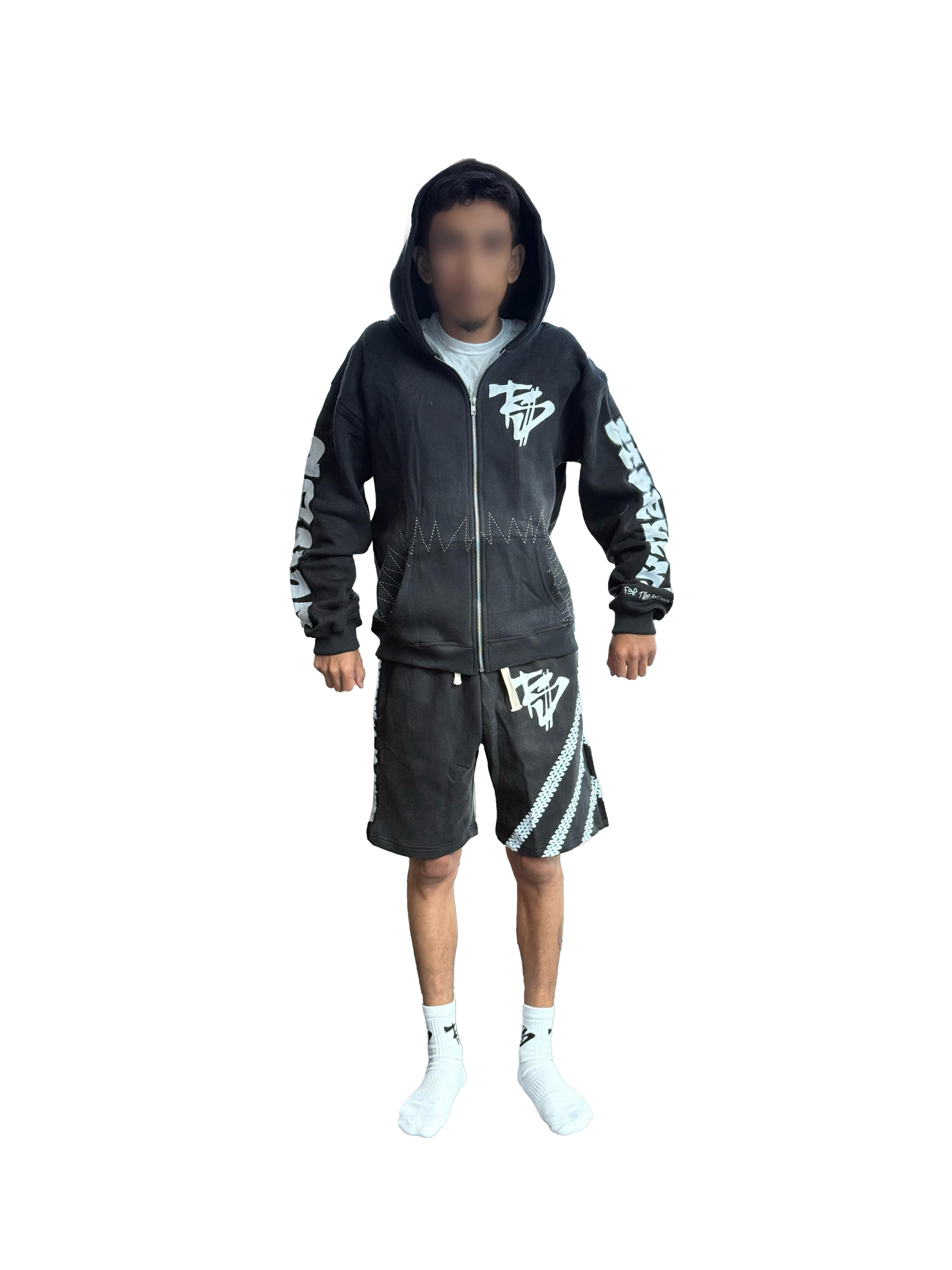 TiredOf$tarving "Hustle" set (white/black)