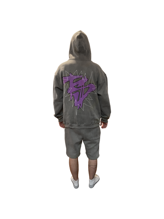 TiredOf$tarving "Hustle" set (gray/purple)