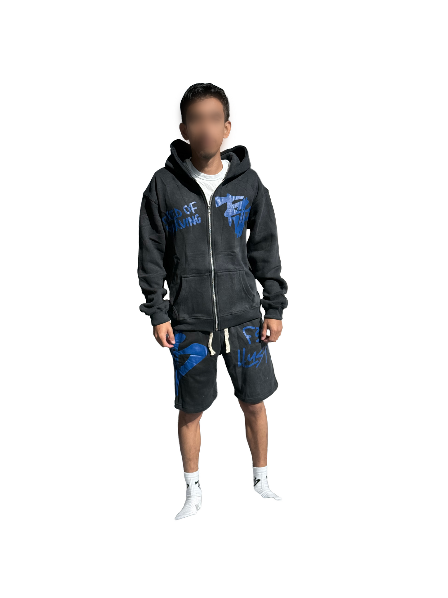 TiredOf$tarving "Hustle" set (blue/black)