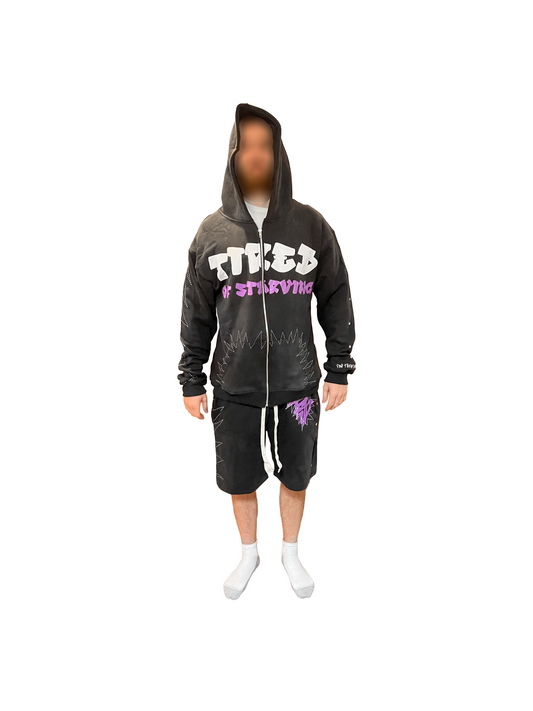 TiredOf$tarving "Hustle" set (black/purple)
