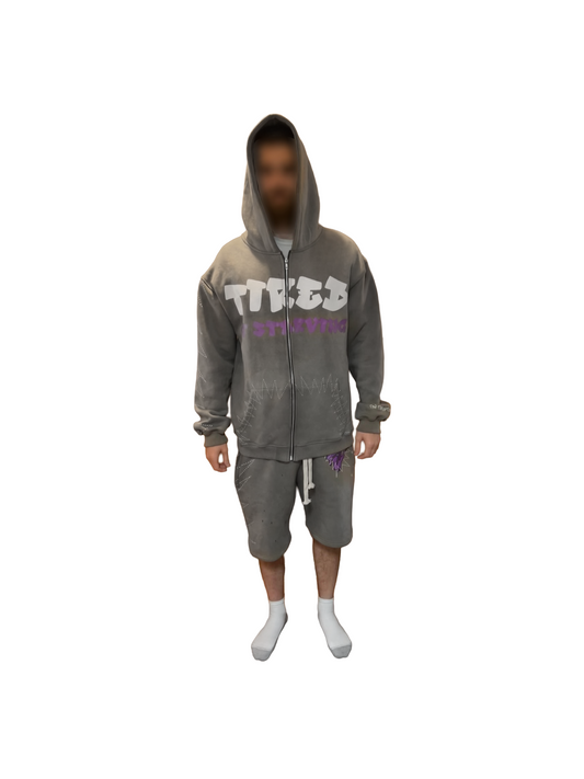 TiredOf$tarving "Hustle" set (gray/purple)