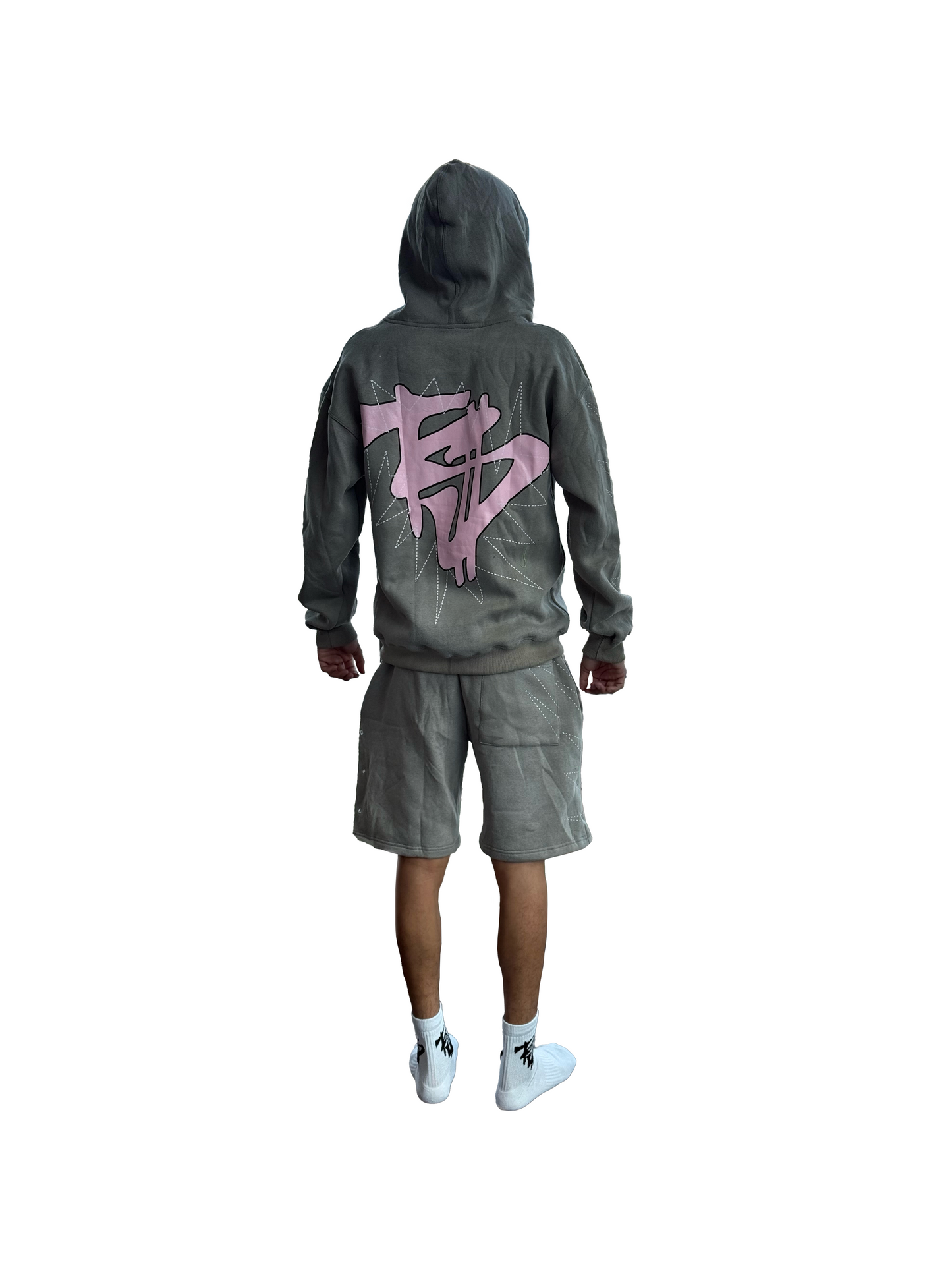 Tiredof$tarving "Hustle" set (pink/gray)