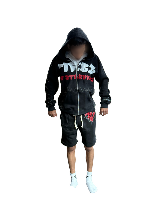 TiredOf$tarving "Hustle" set (red/black)